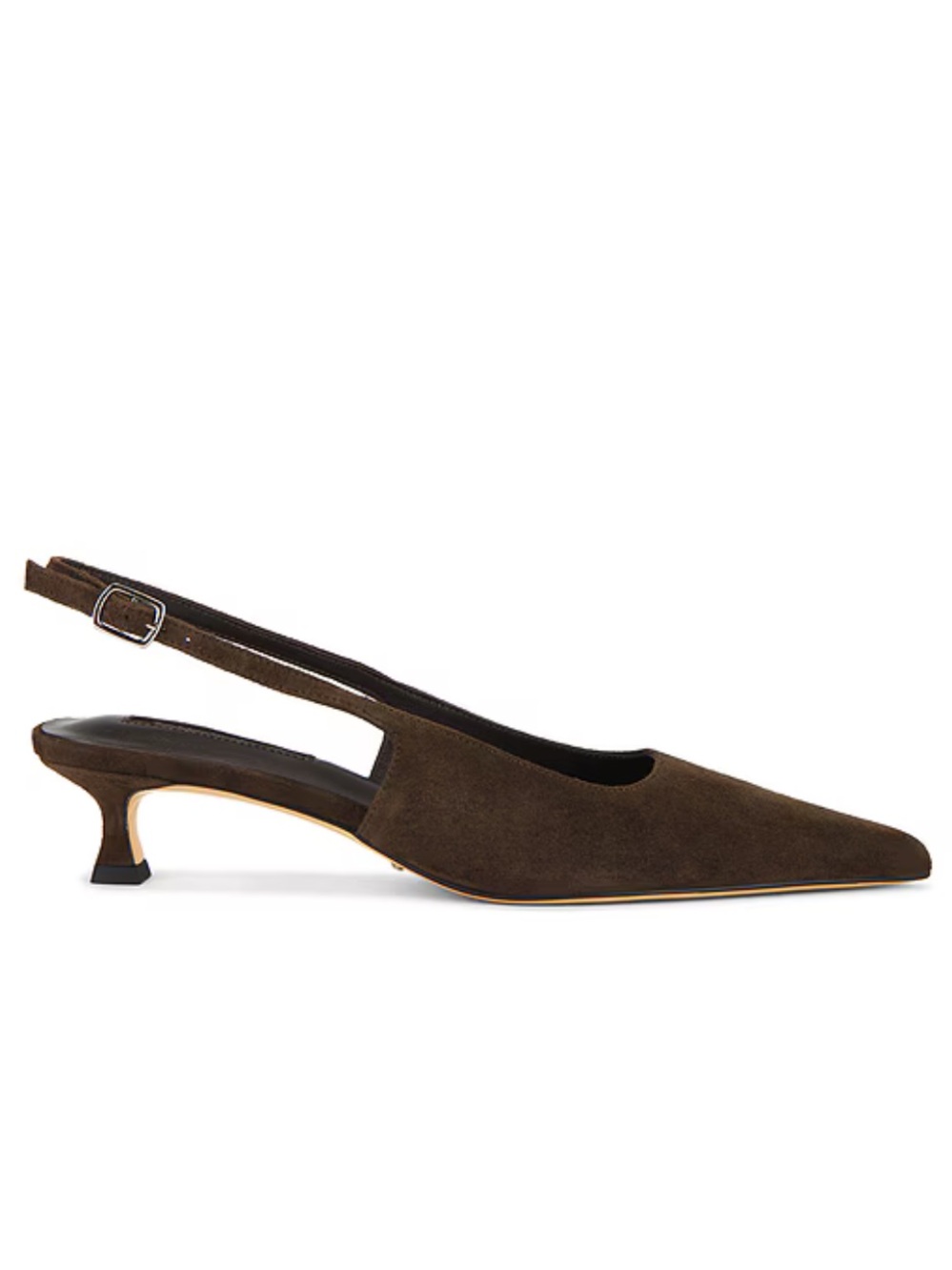 Tony Bianco Crush Slingbacks Pumps Espresso Suede Brown Shoes Revolve 7.5 - Picture 5 of 11